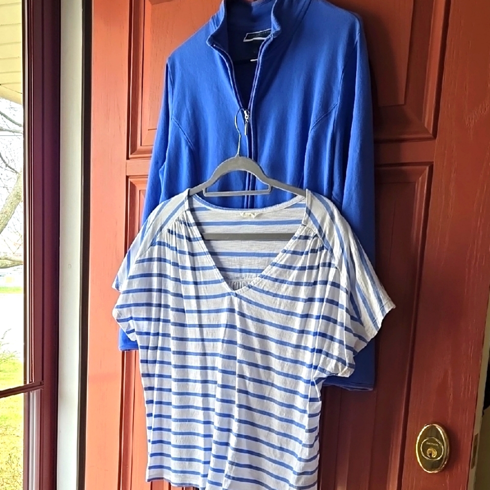 2 Piece jacket (karen scott) tshirt (caslon)